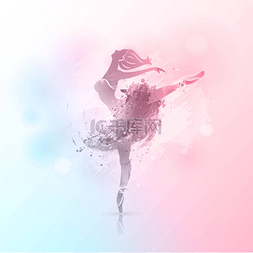 舞蹈背景海报图片_芭蕾舞女演员在舞蹈背景