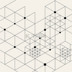 现代黑技术的几何图案