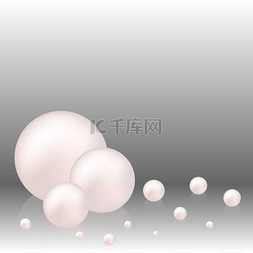 abstract图片_Several mother-of-pearls on a gray background