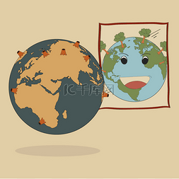 拯救蛋蛋图片_概念向量的世界地图地球地球为拯