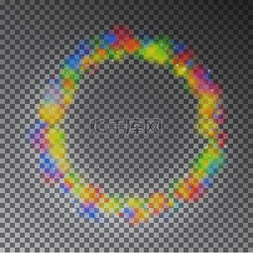 波光粼粼背景图片_矢量缤纷的色彩魔术圈。发光的彩