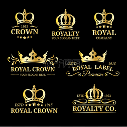 复古珠宝图片_Luxury crowns monograms design