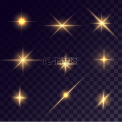 矢量星光背景素材图片_矢量星照明效果