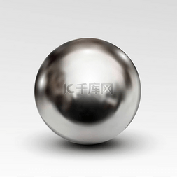 球形的背景图片_孤立在白色背景上的铬球现实
