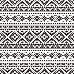 伊卡特族阿兹特克族的黑白色彩图