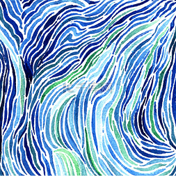 抽象水彩画海模式