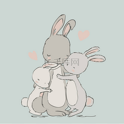 甜兔-妈妈和孩子