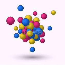 球体几何图片_3D球。带球体的矢量几何背景。EPS1