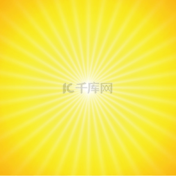 太阳的光芒图片_矢量太阳在黄色背景上