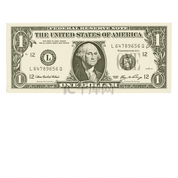 矢量-一个美元钞票上白色孤立.