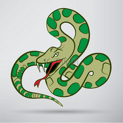 Cartoon Snake, animal icon