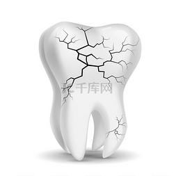 向量拔牙, 牙科疾病。在白色背景