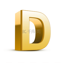 3d 金色字母 d