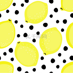 黄色柠檬背景图片_柠檬的图案。无缝隙装饰背景图，