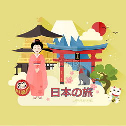 招财猫海报图片_有吸引力的日本旅行海报