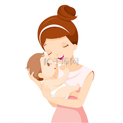 婴儿的母亲温柔的怀抱