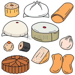 snack图片_vector set of chinese snack