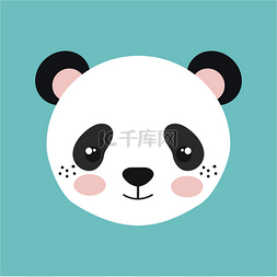 矢量熊猫图片_可爱的熊猫熊孤立图标设计