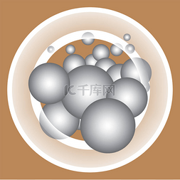 抽象背景。带渐变的球体