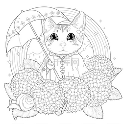 曼荼罗花卉图片_可爱的小猫彩页