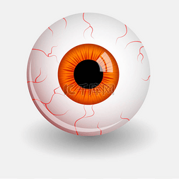 有趣的万圣节怪物图片_有趣的万圣节贺卡怪物橙色的眼睛