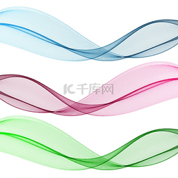 第10波图片_摘要背景、水平绿、粉红、蓝波线