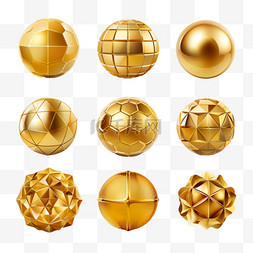金球质感形状免扣元素装饰素材