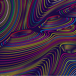 Wavy color line abstract vector background
