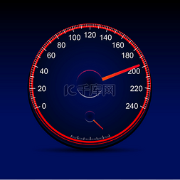 UI表单设计图片_矢量车速表插画设计.