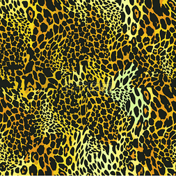 服饰印花图案图片_完全无缝的猎豹动物皮肤图案。纺