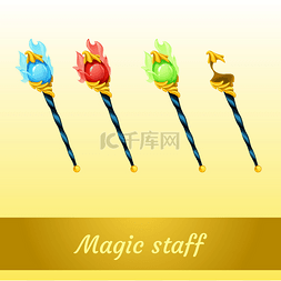 神奇的魔术师图片_组的魔法工具魔术师，四个权杖