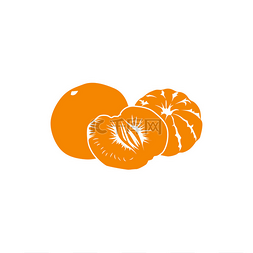橘图标，简单的样式