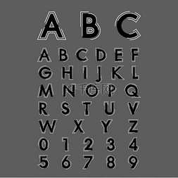 字母的字体和数量