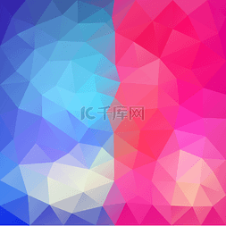 填充背景图片_蓝色粉红色抽象的多边形背景.