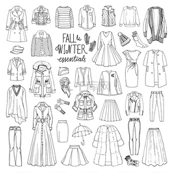 秋季冬季服装图片_woman fall and winter fashion collection