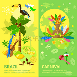 巴西狂欢节巴西巴西横幅文化矢量