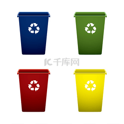 回收垃圾箱图片_塑料回收垃圾桶