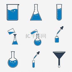 化学品图片_与化学品有关的图标。可编辑向量