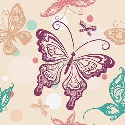 蝴蝶的无缝图案