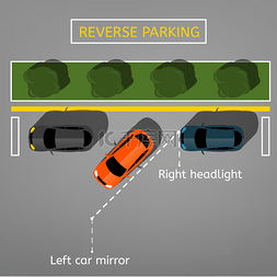 顶视图汽车图片_逆向停车 02 B