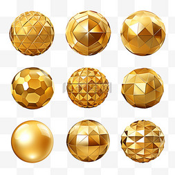 金球3d形状免扣元素装饰素材