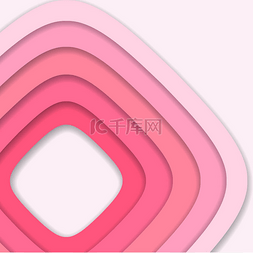 剪纸波浪图片_摘要粉色3D剪纸背景.抽象的波浪形