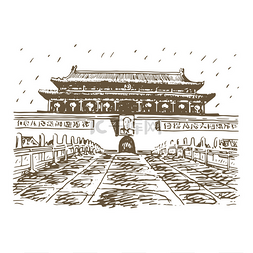 在中国北京的天安门广场，天安门