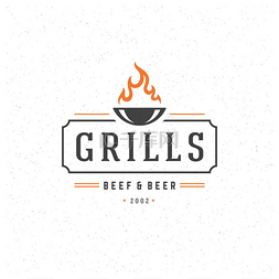 其他标识图片_Grill Design Element in Vintage Style