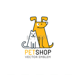 无家可归的动物图片_宠物店的矢量 logo 设计模板