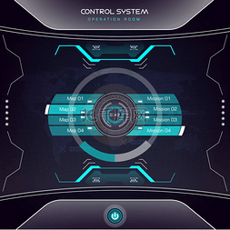 ui界面设计图片_未来视觉动作模式地球界面 Ui 设