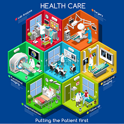 医院科室图图片_医疗 01 细胞等轴测图