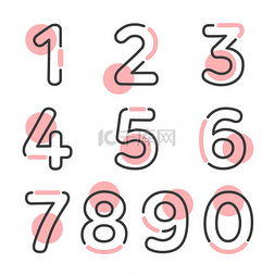 零图片_十数字的集合从零到九, 数字平面