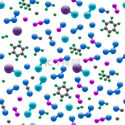 化学工业图片_化学原子分子3D结构无缝结构.科学