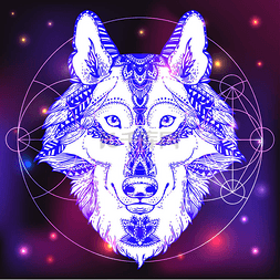 print图片_wolf head print for  coloring page